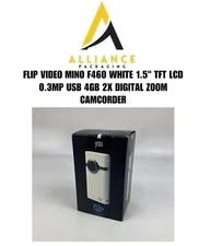 Flip Video Mino F460 White 1.5" TFT LCD 0.3MP USB 4GB 2x Digital Zoom Camcorder