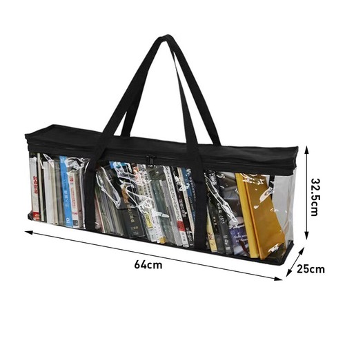 Large Clear Holds DVD CD Storage Organizer Easy Zip Closure Carry Bag Dustproof - Afbeelding 8 van 16