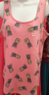 NWT Loft Pink Tank Pineapple Size XS