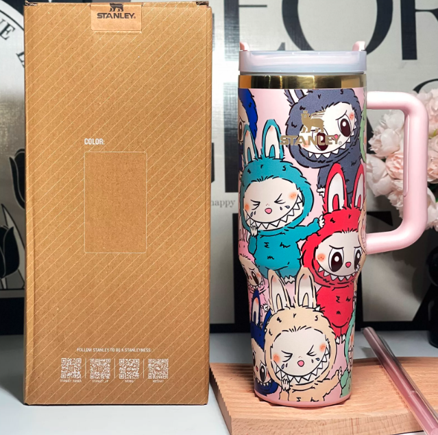 Labubu The Monsters Stanley 40oz Quencher H2O Flowstate Tumbler