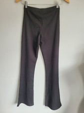 Top Shop Black Flared Leggings Size 4P Elastic Waist womens 