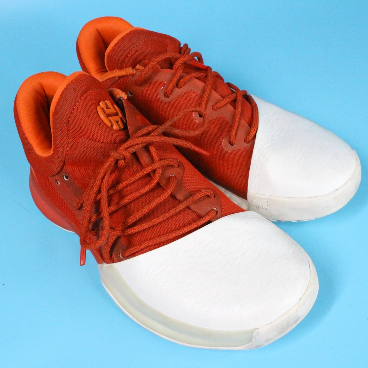 james harden red and white shoes
