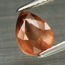 VS 1.75ct 7.6x5.6mm Pear Natural Unheated Orange Zircon, Tanzania(Ver Vídeo)