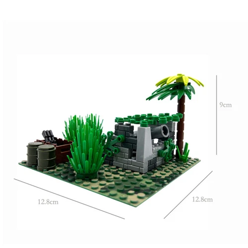 MOC Military WWII Modern Street Army Battle View Baseplate Weapon Bricks Set DIY - Picture 40 of 44