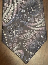 D.c. By Daniel Craig Gray Purple Blue 100 Silk Men  s Neck Tie Made In China