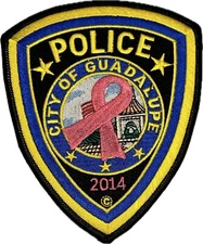 CALIFORNIA CA GUADALUPE POLICE DEPT 2014 PINK PATCH SANTA BARBARA COUNTY #KPD