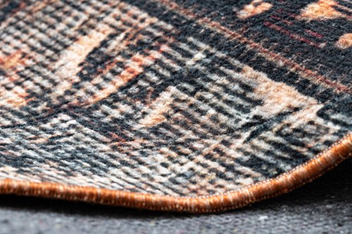 Modern amazing printed RUG ANTIKA patchwork black round greek washable practical - Picture 9 of 12