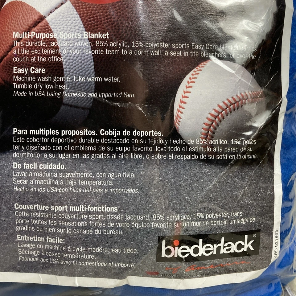 1989 BiederLack Orlando Magic "Officially Licensed" 60x80 Inch XL Blanket. - Image 3 of 4