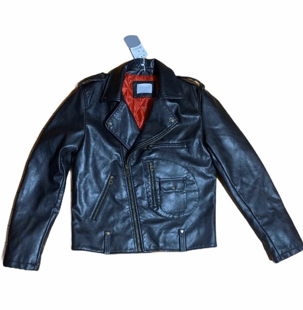 Zara Men’s Faux Leather Biker Jacket Brown Size L BRAND NEW WITH TAGS