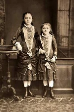 Celine and Therese Martin (St. Therese of Lisieux with her older sister) – 8.5x1