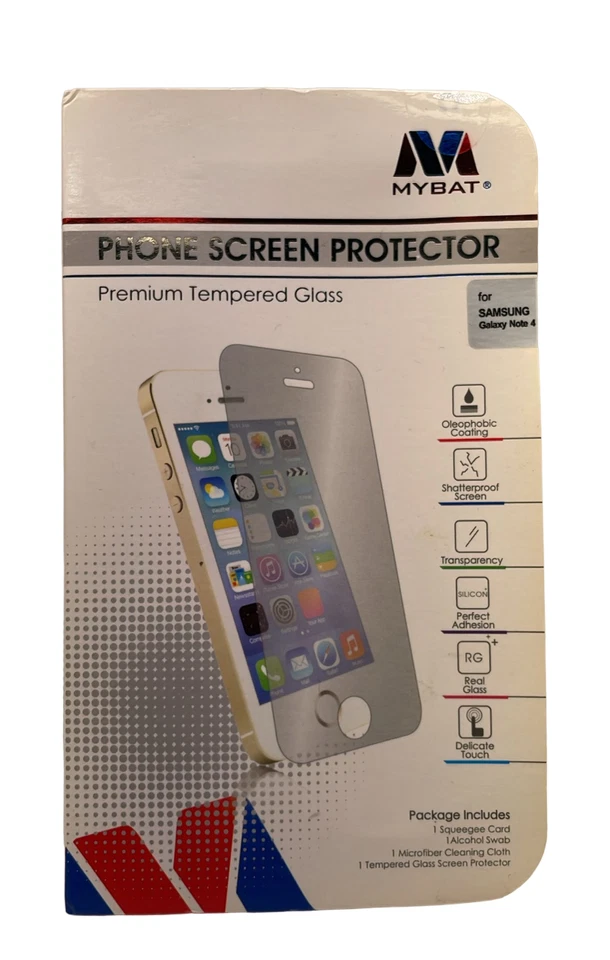Protector de pantalla de teléfono de vidrio templado MyBat para Galaxy Note 4 Foto 2 de 4