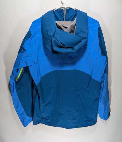 Mens Patagonia Dimensions Windstopper Soft Shell Blue Hooded Hoodie Jacket Sz LG - Picture 4 of 4