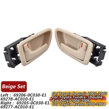 L+R Beige For Toyota Avalon 2000-2004 Tundra Sequoia Inner Door Handle Inside