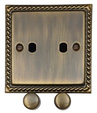 G&H Roped Antique Brass MAB3 Light Switches, Plug Sockets, Dimmers, USB, Toggles
