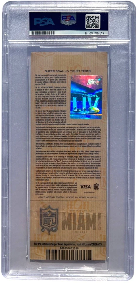 ANDY REID SIGNED CHIEFS SUPER BOWL 54 FOOTBALL TICKET LIV AUTO PSA/DNA - Image 2 of 2