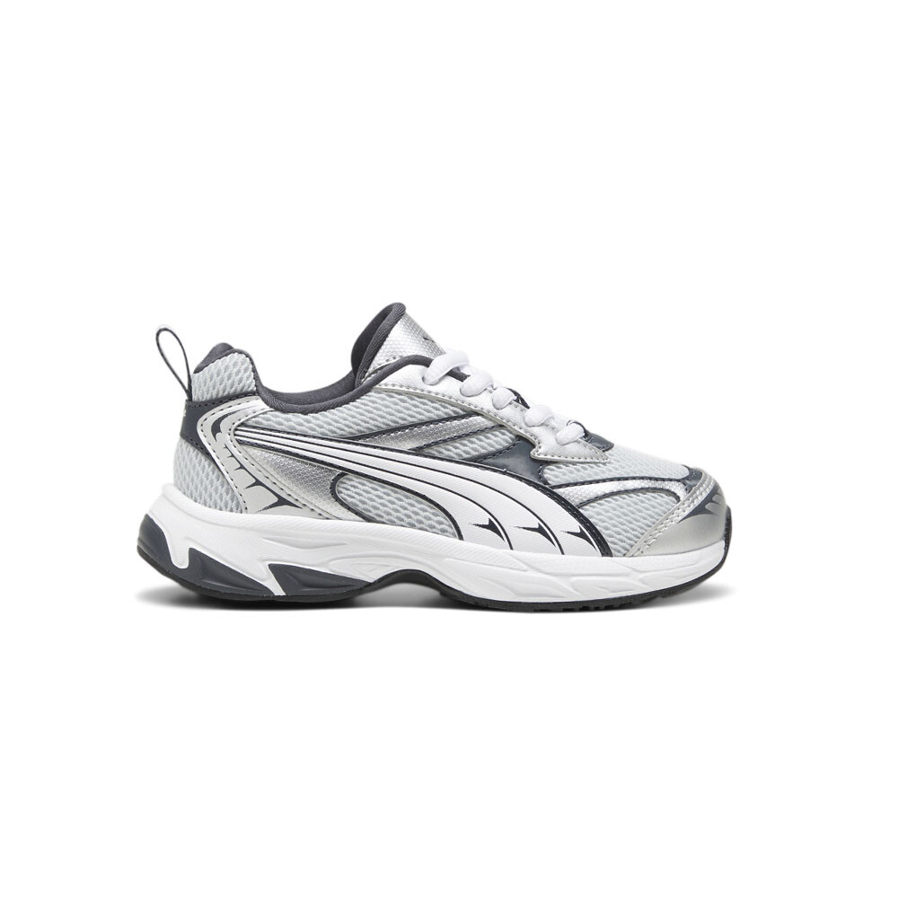 Молодежные кроссовки Puma Morphic на шнуровке для мальчиков серого цвета, повседневная обувь 39379306