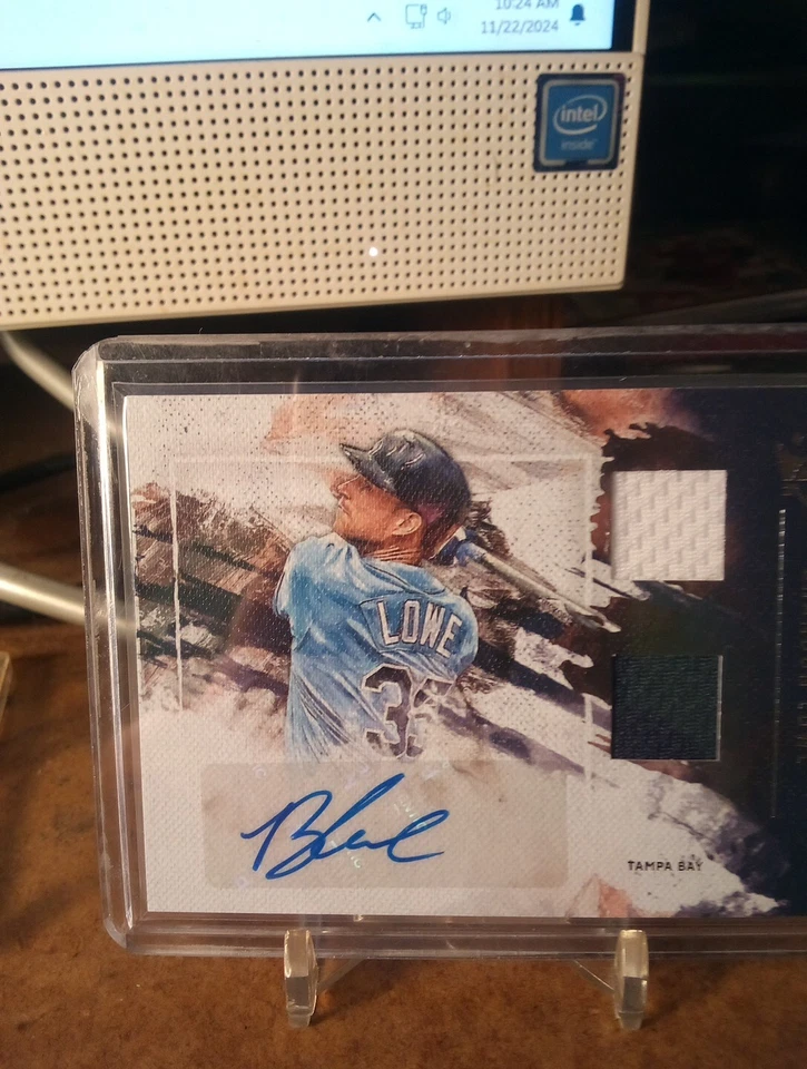 Brandon Lowe 2019 Panini Diamond Kings Relic Auto Rays - Image 4 of 4