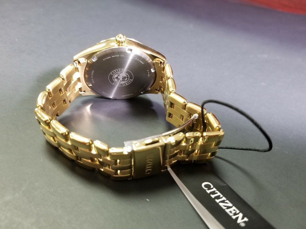 Vintage Citizen Ladies Eco Drive Square Dial Mother Of Pearl Gold Tone 1990s Citizen Ladies Gold Tone Eco-drive Watch Mother of  main image 4