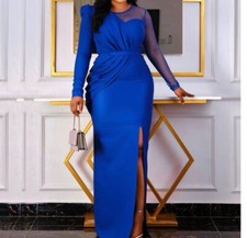 Long Evening Stitching Dress