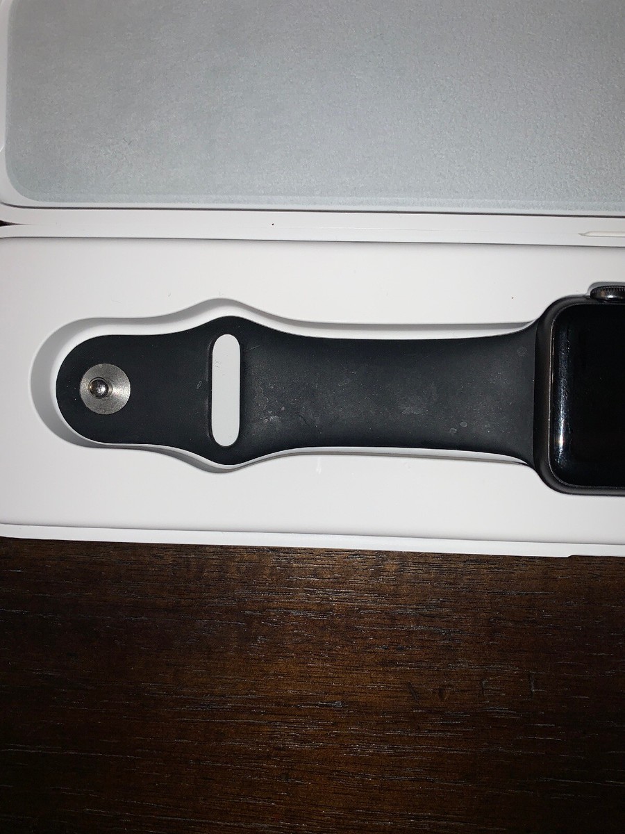 Apple Watch Sport 42mm Space Gray Aluminum Case Black Band Apple Watch Sport 42mm Space Gray Aluminum Case Black Band