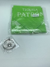 Patrón Tequila Plata Metal Abeja Llavero y Abeja Verde Bandana Lote de 2 Nuevos