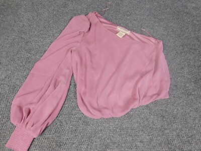 Flying Tomato Womens Blouse Small purple pullover off the shouder