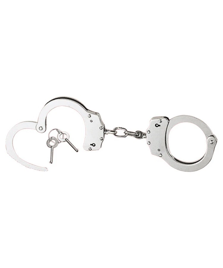 NEW: KombatUK Heavy Duty Stainless Steel Fully Welded Chain Hand Handcuffs Cuffs