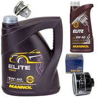 MotoröL Set 5W40 6 Liter + ÖLfilter SM 142/1 + Schraube FüR Renault Megane 2.0