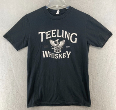 Teeling Whiskey T Shirt Adult Small Logo Black Short Sleeve Liquor Novelty