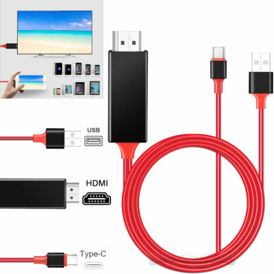 For Samsung S25 S24 S23 S22 S21 S20  4K Type C Phone To HDMI AV TV Cable Adapter