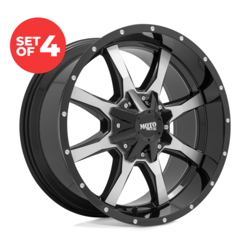 (Set of 4) Moto Metal MO970 Wheels 18X9 5X114.3 +18mm Gloss Black  Rims 18" Inch - Picture 1 of 4