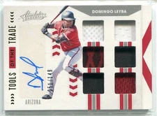 2020 Absolute Domingo Leyba Tools of the Trade 6 JERSEY AUTO RC /149 D-BACKS