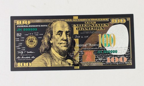 Lots 80 Pcs Black Golden Banknotes US 1-100 Dollar Set Crafts Notes Money Gift - Picture 6 of 12