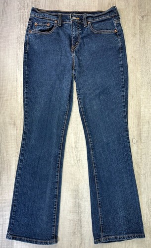 Levi’s 515 Boot Cut Jeans Dark Blue Denim Pants Women’s 8 M (Actual 30X29.5) - Picture 2 of 23