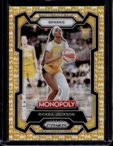 2024 Panini Prizm WNBA Monopoly Rickea Jackson #63 Gold Millionaire Wave /10