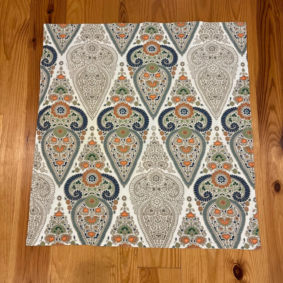 Fundas falsas de almohada Pottery Barn 2 euros cesárea cachemira naranja azul beige algodón Foto 2 de 4