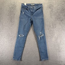 Levi's 311 Jeans Women 28x30 Blue Cotton Denim Skinny Shaping Distressed Stretch