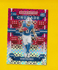 73240 	2024 Rookies and Stars Crusade Red Plaid #18 Keon Coleman BILLS RC BK$10