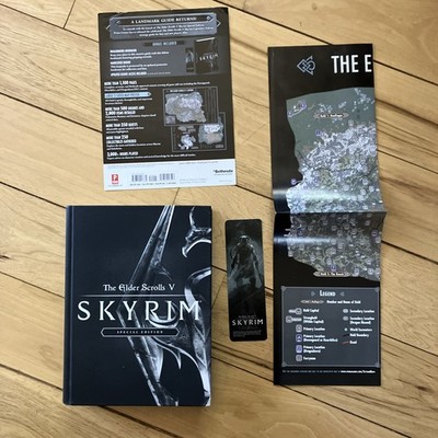 The Elder Scrolls V: Skyrim Special Edition Hardcover Guide w/ Map & Bookmark