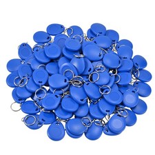 100 PCS 13.56MHz MF IC Key Fob ABS Access Control Tag Office Factory Door