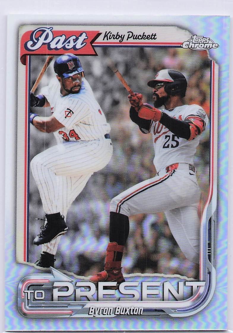 2026 Topps Chrome #PTP-16 Kirby Puckett / Byron Buxton Past to Present