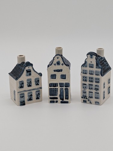 3 Vintage KLM Airline Delft House Bottle #5, 12 Rynbende #14 Henkes Empty Lot 2