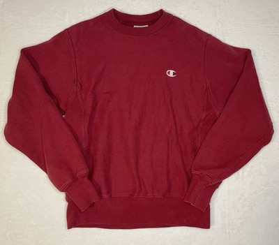 Vintage Champion Reverse Weave Sweatshirt S Red Maroon Pullover