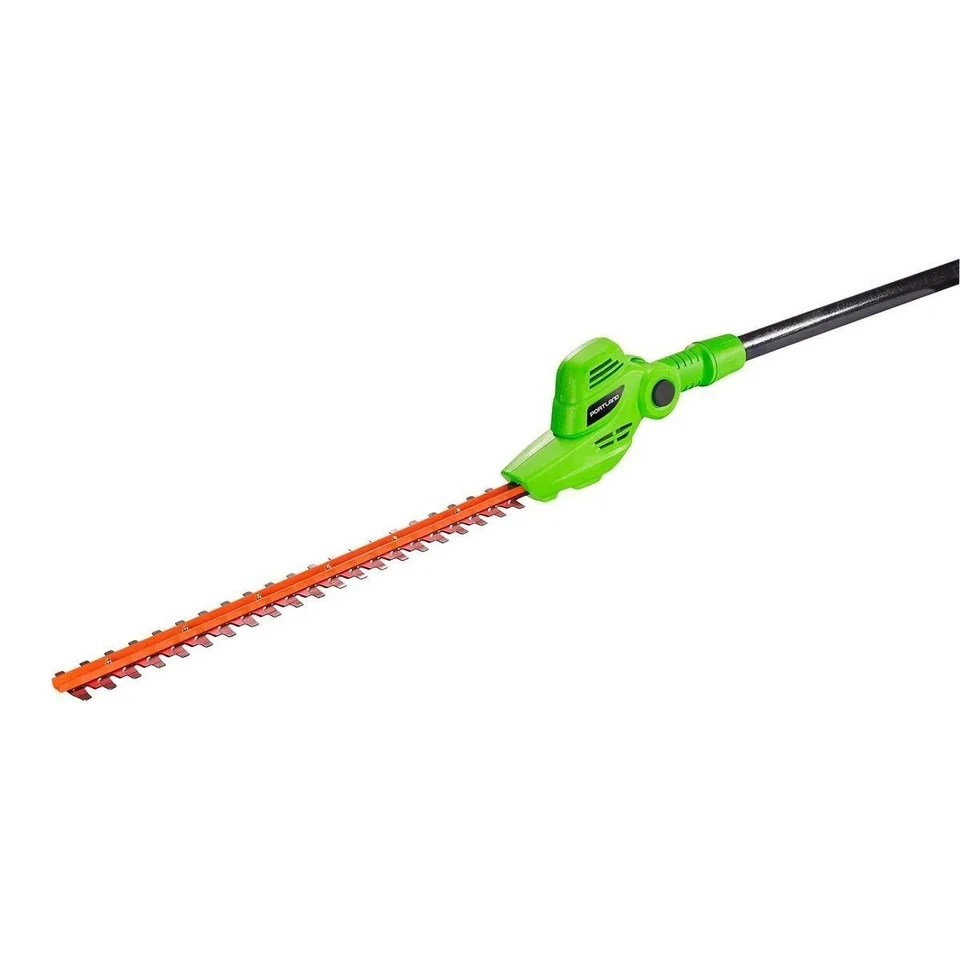 3.5 Amp 21" Electric Telescoping Pole Hedge Trimmer Tool with Dual-Action Blade - Image 3 of 4