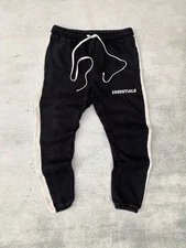 Fear of God Essentials Sweatpants Black White Stripe Size M Joggers Pants