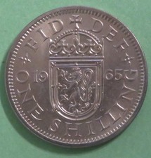 Uncirculated 1965 SCOTTISH SHILLING COIN Fresh from mint roll