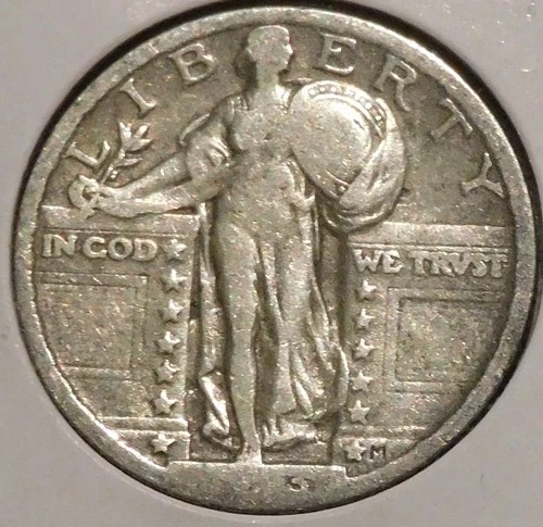 Silver Quarter - Standing Liberty - 1923 (Partial date - Just the three)