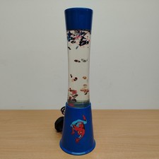 Vintage Marvel Comic Character Glitter/lava Lamp Spiderman Blue