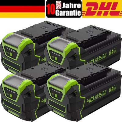 2x 6 / 8Ah 40Volt Power Li-Ion Akku Für Greenworks G-MAX 29462 29472 29727 22272