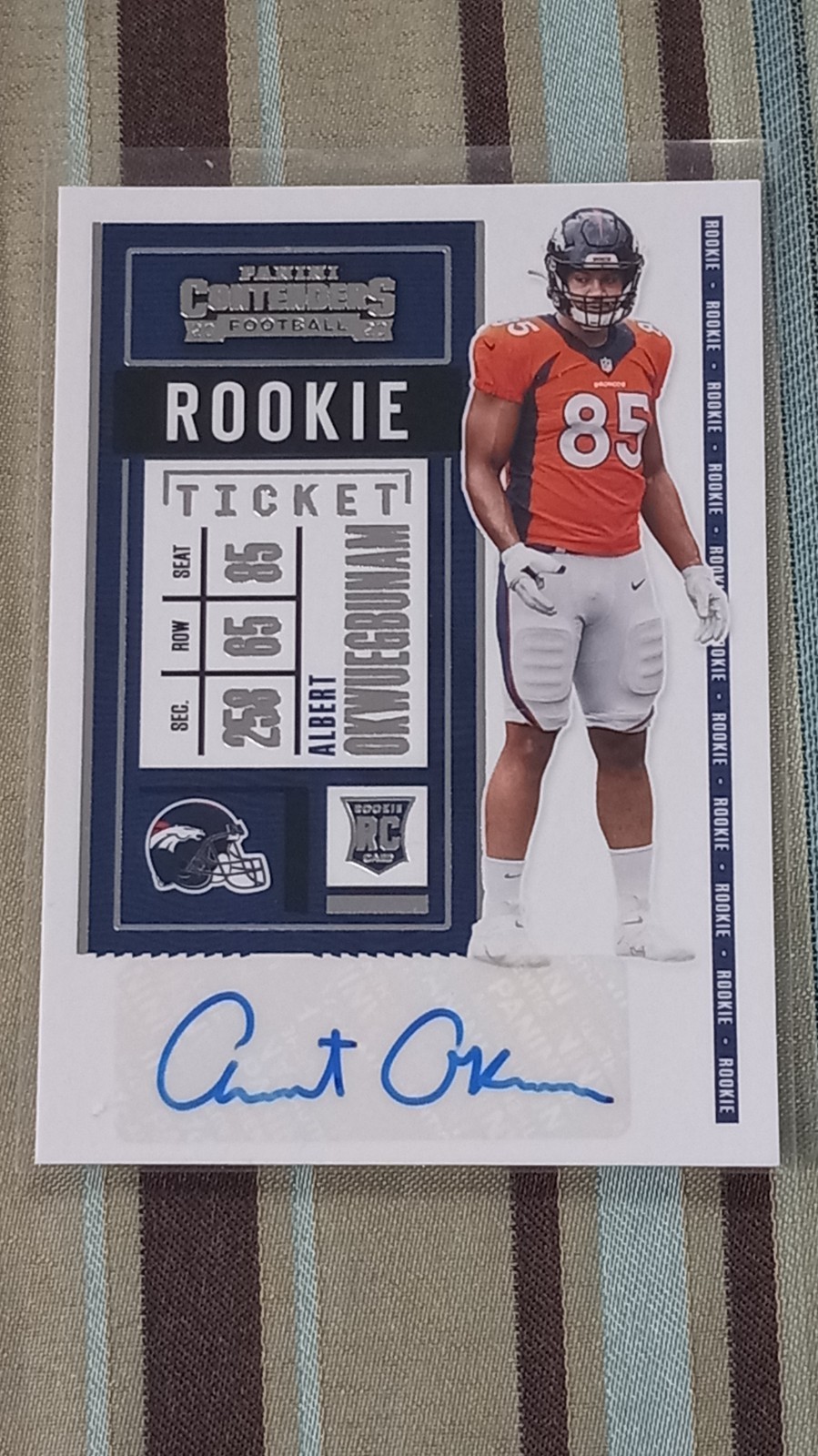 Albert Okwuegbunam Panini Contenders #191 Variation-Autograph